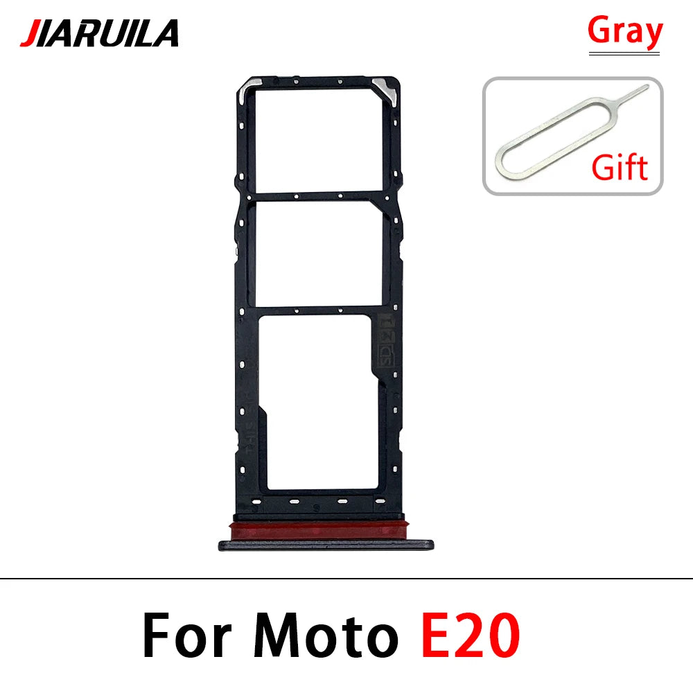 New SiM Tray For Moto E6 Play E6s E7 Plus E7i Power E20 E40 SIM Card Slot SD Card Tray Holder Adapter Motorola phone repair parts
