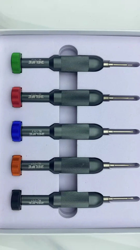 RELIFE RL-717 Rocket Head Screwdriver Mobile Phone Repair Precise Repair Bolt Driver Dismantling Screwdriver Set Tool Professional Repair Tools