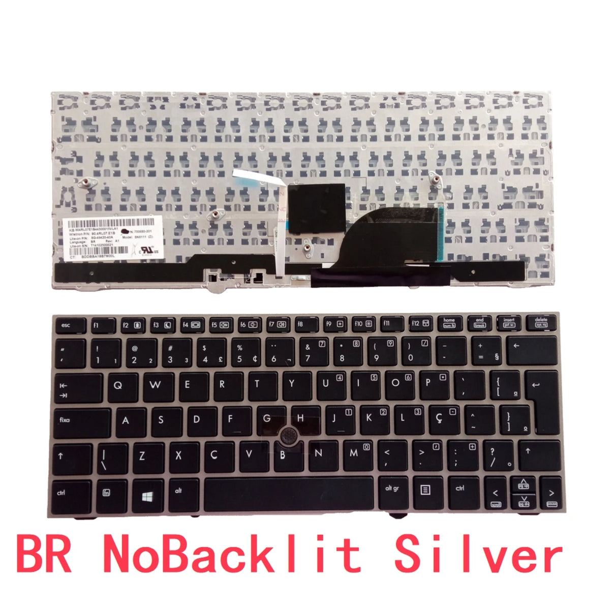 New US UI Russian Spanish Latin Brazil Portuguese Laptop Backlit Keyboard For HP EliteBook 2170p 2170 Notebook PC Replacement  HP laptop repair parts