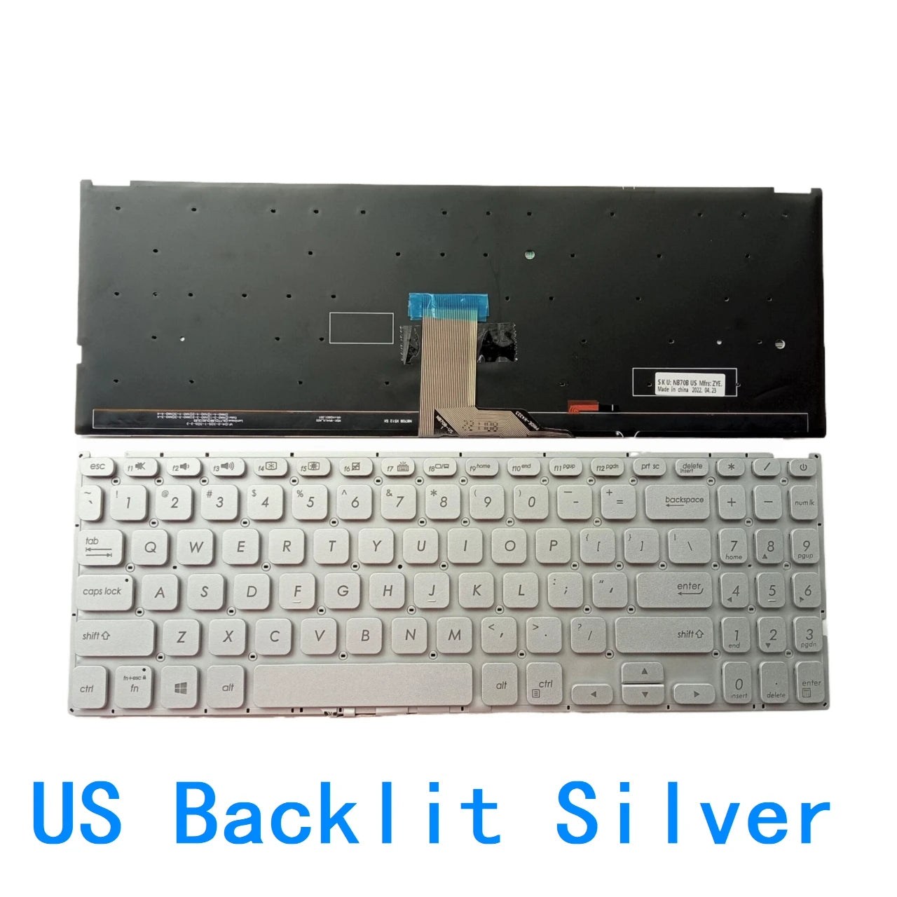 New US Russian Spanish Laptop Backlit Keyboard For ASUS Vivobook X512 X512D X512DA X512F X512FA X512U X512UA X512UB ASUS laptop repair parts