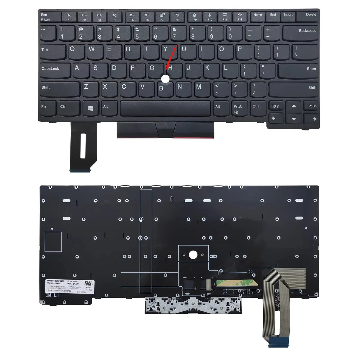 Keyboard for Lenovo Thinkpad T14 Gen1 Gen2 P14s Gen1 Gen2  backlight  Mouse stick keyboard 01YP468 01YP760 01YP600 01YP240 Lenovo laptop repair parts