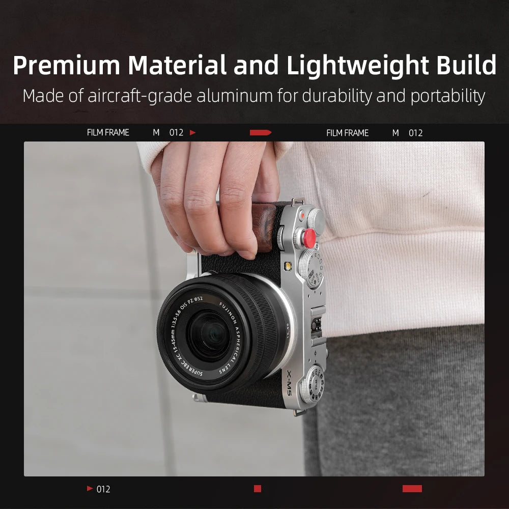 Flymile X-M5 Thumb Grip Aluminum Alloy Metal Thumb Up Grip for FUJIFILM X-M5 Camera with Hot Shoe Thumb Rest Support Holder Digital camera repair parts