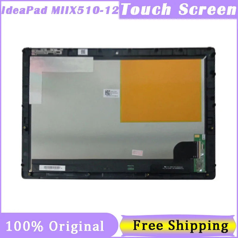 Touch Screen For Lenovo IdeaPad MIIX510-12isk MIIX510-12 MIIX 510-12IKB 80XE LCD Display Digitizer Assembly with Frame+Board Lenovo laptop repair parts
