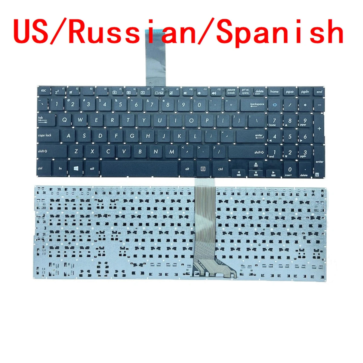 New US Russian Spanish Keyboard For ASUS VivoBook K551 K551L K551LA K551LB K551LN V551 V551LN S551 S551LA S551LB S551L S551LN ASUS laptop repair parts