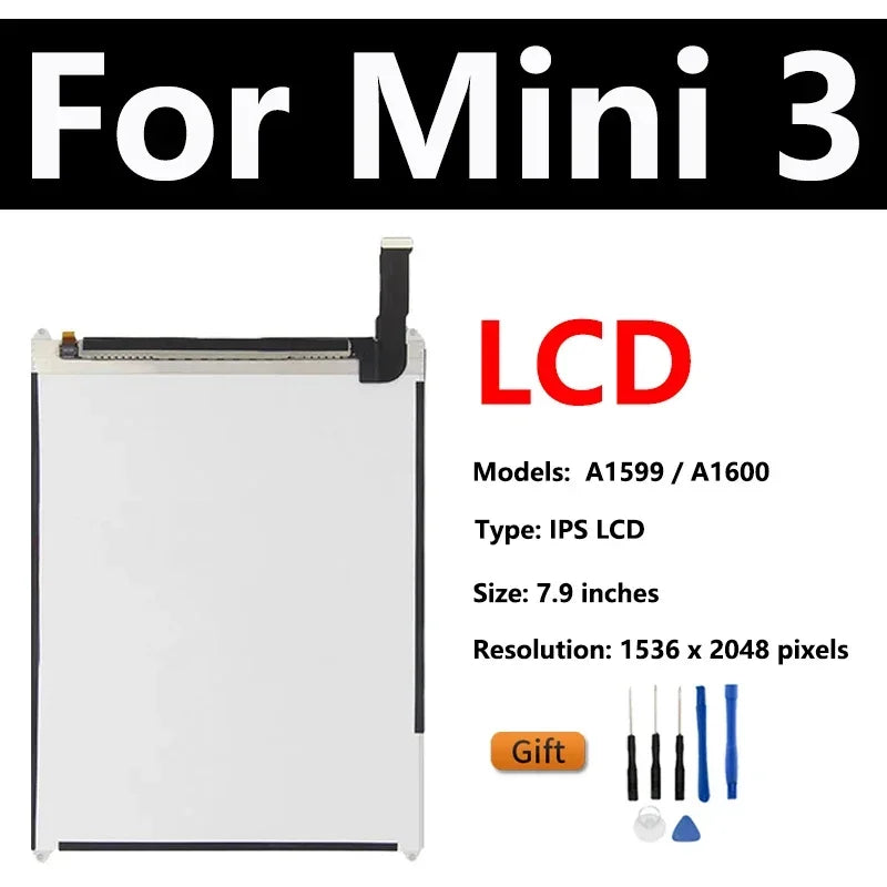 OEM Pantalla LCD Touch Screen For Apple iPad Mini 1 2 3 A1599 A1489 A1432 Assembly Digitizer Front Glass Display Replace  iPad repair parts