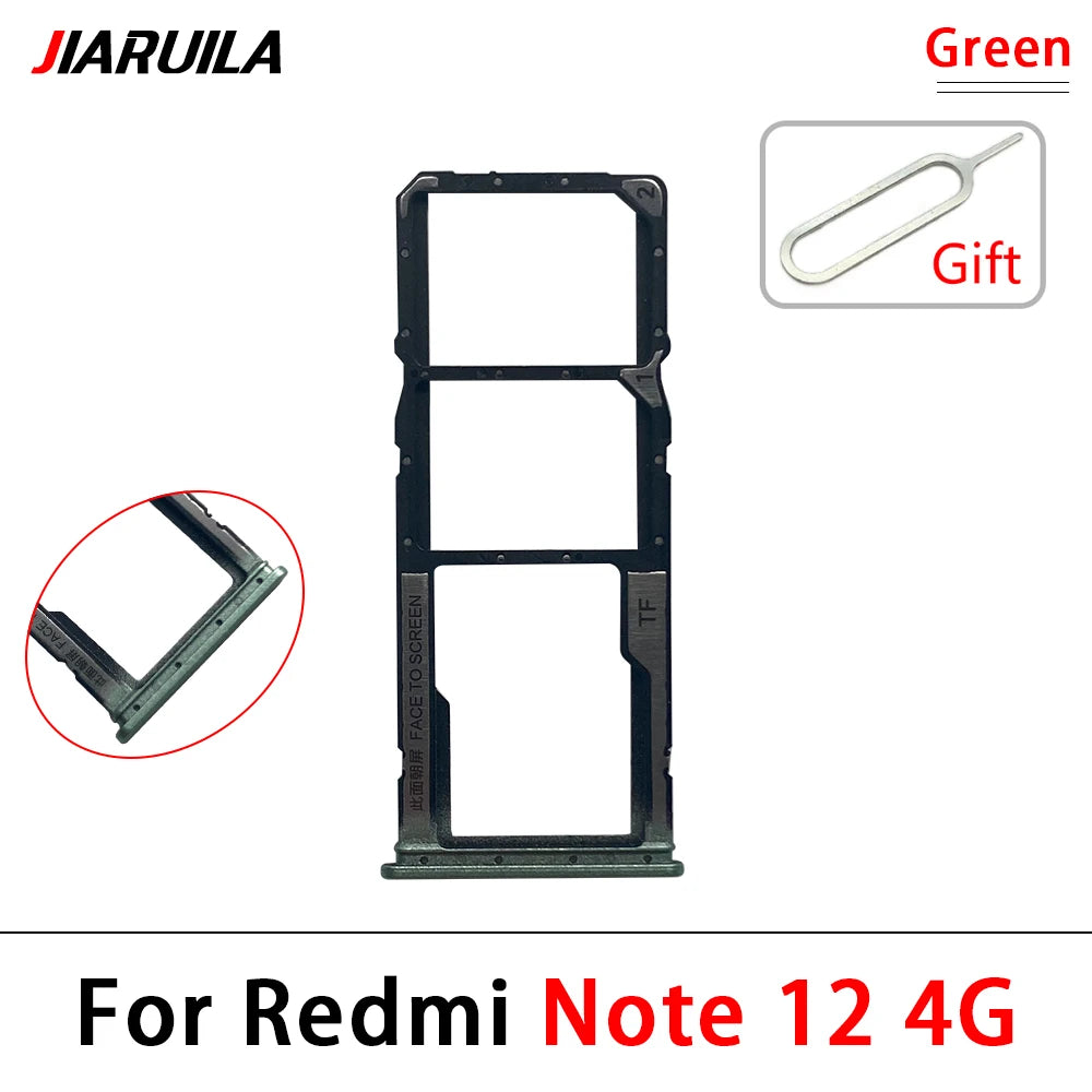 10Pcs, Micro Nano SIM Card Holder Tray Slot Holder Adapter Socket For Xiaomi Redmi Note 12 12s Pro Plus 4G 5G  Xiaomi  Xiao mi phone repair parts