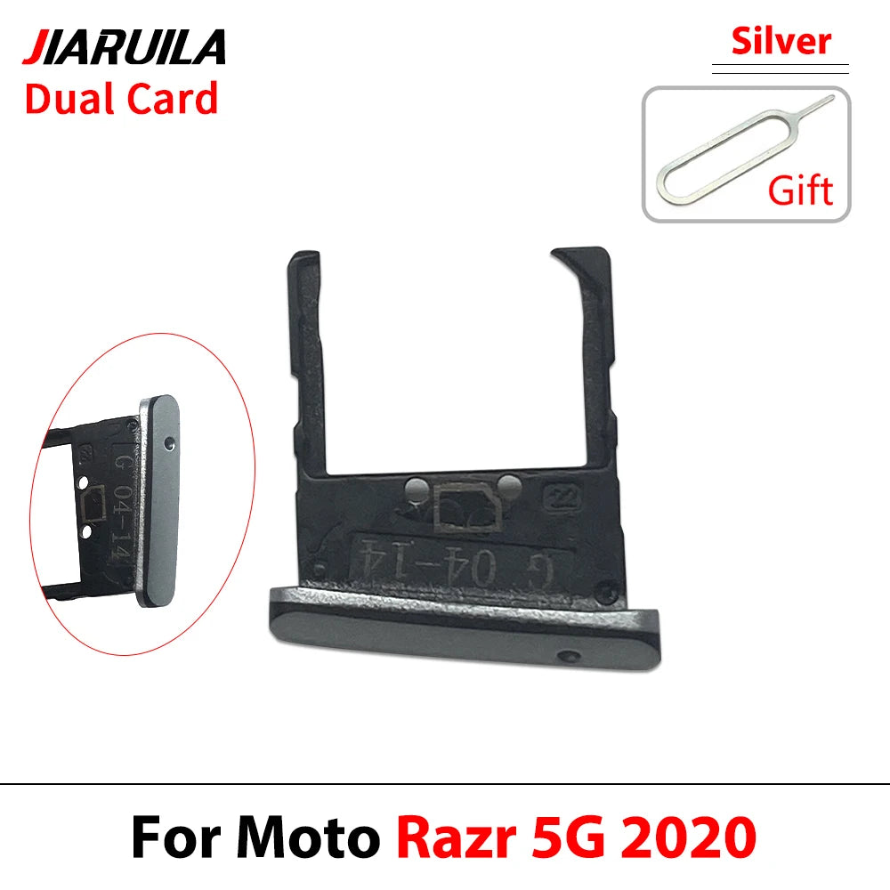 New For Motorola Moto Razr 40 50 Ultra 5G 2020 SIM Card Slot SD Card Tray Holder Adapter Motorola phone repair parts