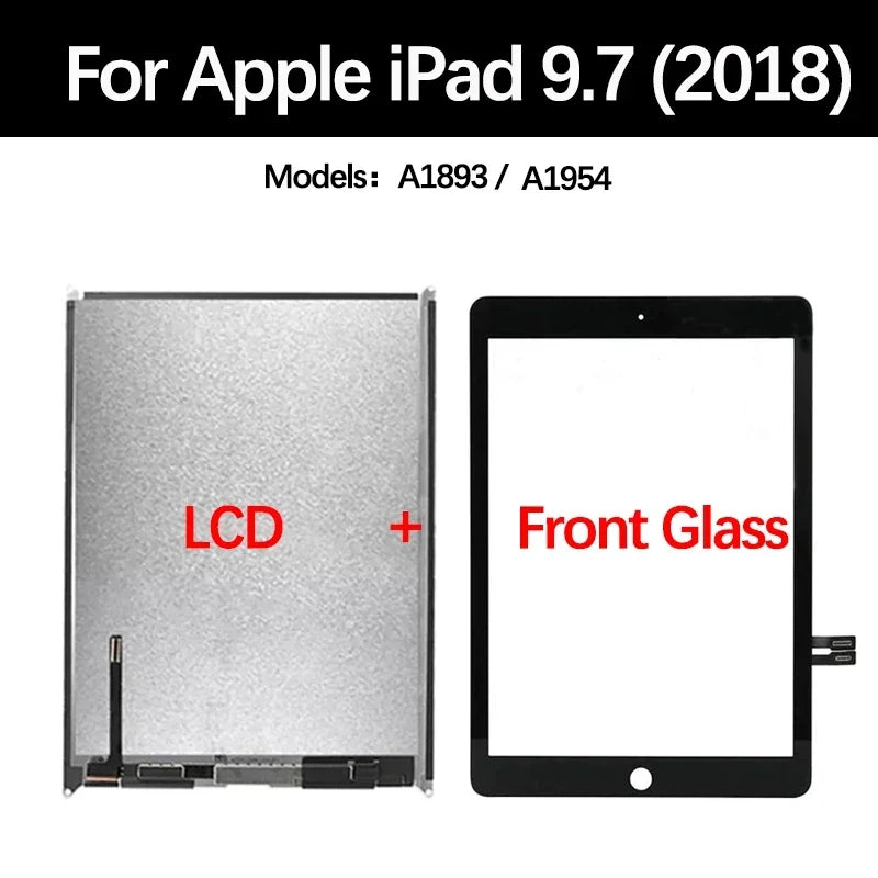 LCD Touch Screen For Apple iPad 6 6th Gen A1954 A1893 iPad 9.7 2018 Assembly Digitizer Front Glass Display Panel Replacement  iPad repair parts