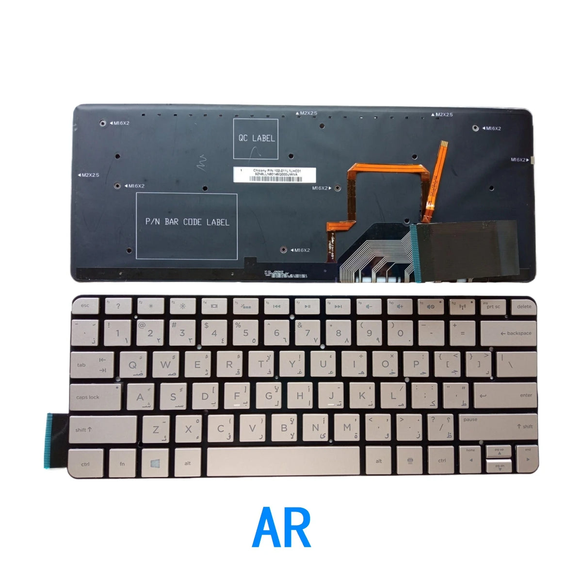 New US Arab Portuguese Laptop Backlit Keyboard For HP Spectre X2 13-H 13-H200 13-H211nr Notebook PC Replacement 102-011L1LHB01  HP laptop repair parts
