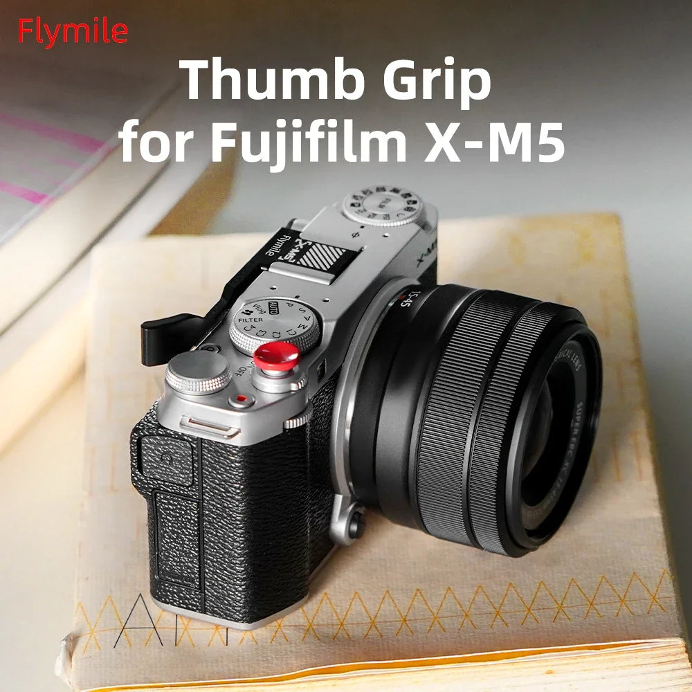 Flymile X-M5 Thumb Grip Aluminum Alloy Metal Thumb Up Grip for FUJIFILM X-M5 Camera with Hot Shoe Thumb Rest Support Holder Digital camera repair parts