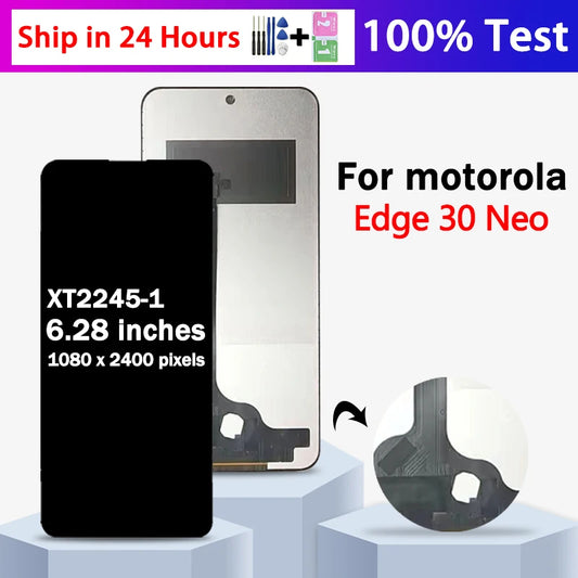 TFT Quality For Motorola Edge 30 Neo 30Neo LCD XT2245-1 Display Touch Screen Digitizer For Moto Edge30 Neo Display Motorola phone repair parts