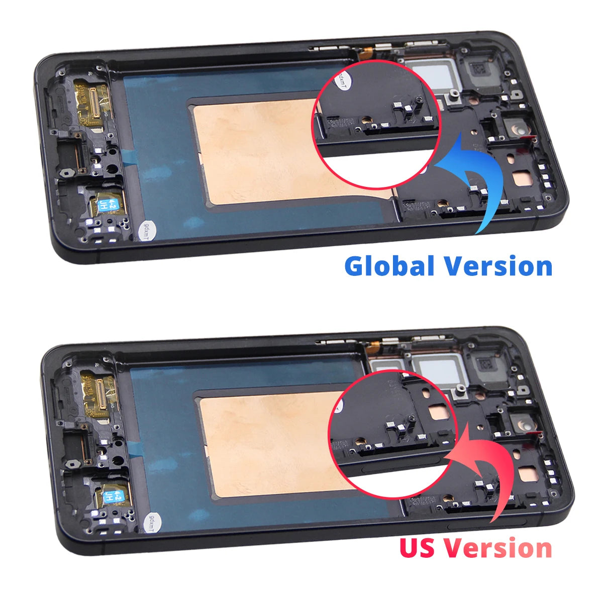 6.7'' AMOLED S25+ For Samsung S25 Plus S25+ S936B S936U S936W S936N S936E With Frame LCD Display Touch Screen Digitizer Assembly Samsung phone repair parts