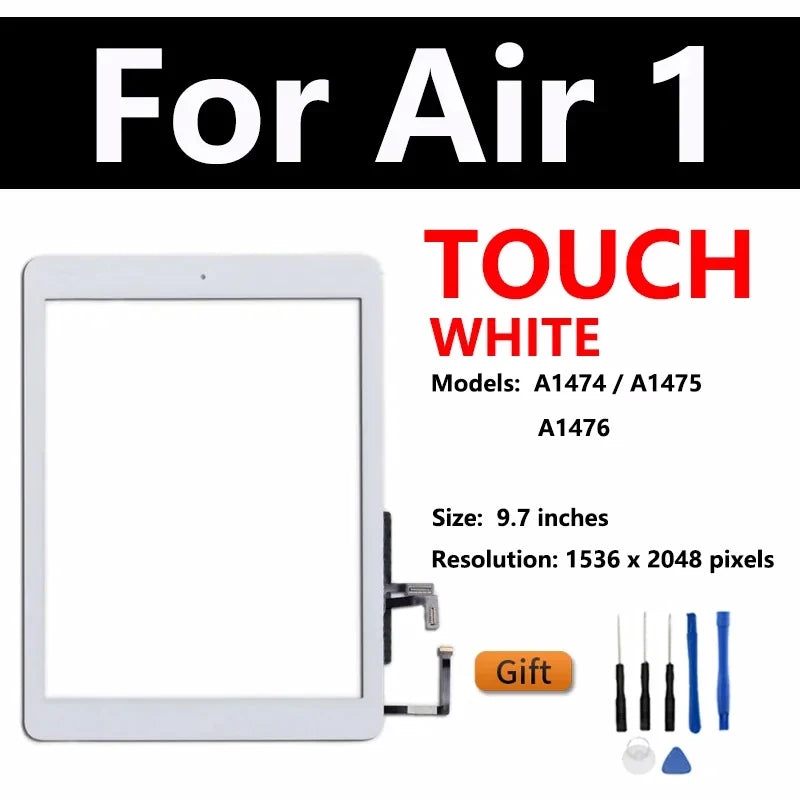 OEM LCD For Apple iPad Air 1 2 3 4 5 2019 2020 2022 A2324 A2123 A2591 A2072 A2152 Touch Screen Display Assembly Replacement  iPad repair parts
