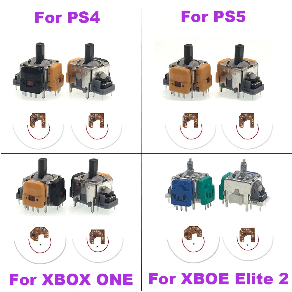 1set For PS4 PS5 Xbox One Elite Series 2 Left & Right Hall Effect Joystick W/ driver Board Calibration Game console repair parts