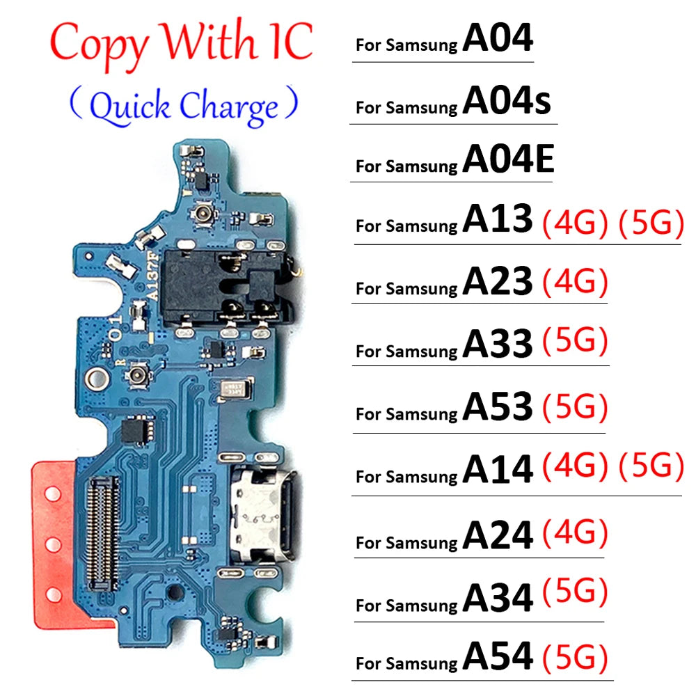 For Samsung A13 A13s A14 A24 A54 A23 A34 A42 4G 5G A04 A04s A04E USB Charging Port Micro Dock Connector Board Flex Cable Samsung phone repair parts