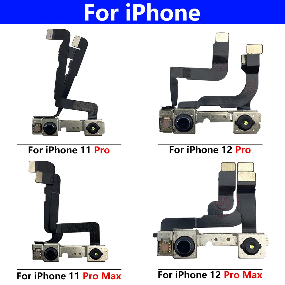 New Front Camera For IPhone 11 12 13 14 15 Pro Max Plus Mini Front Camera Flex Cable iPhone phone repair parts