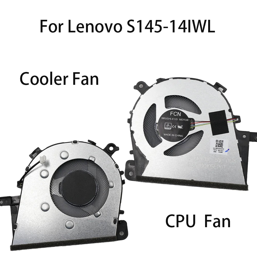 Original Laptop CPU Cooling Fan For Lenovo S145-14IWL 14AST 14API 14IKB 14IIL DC28000DXF0 FRU 5F10S13876 Lenovo laptop repair parts