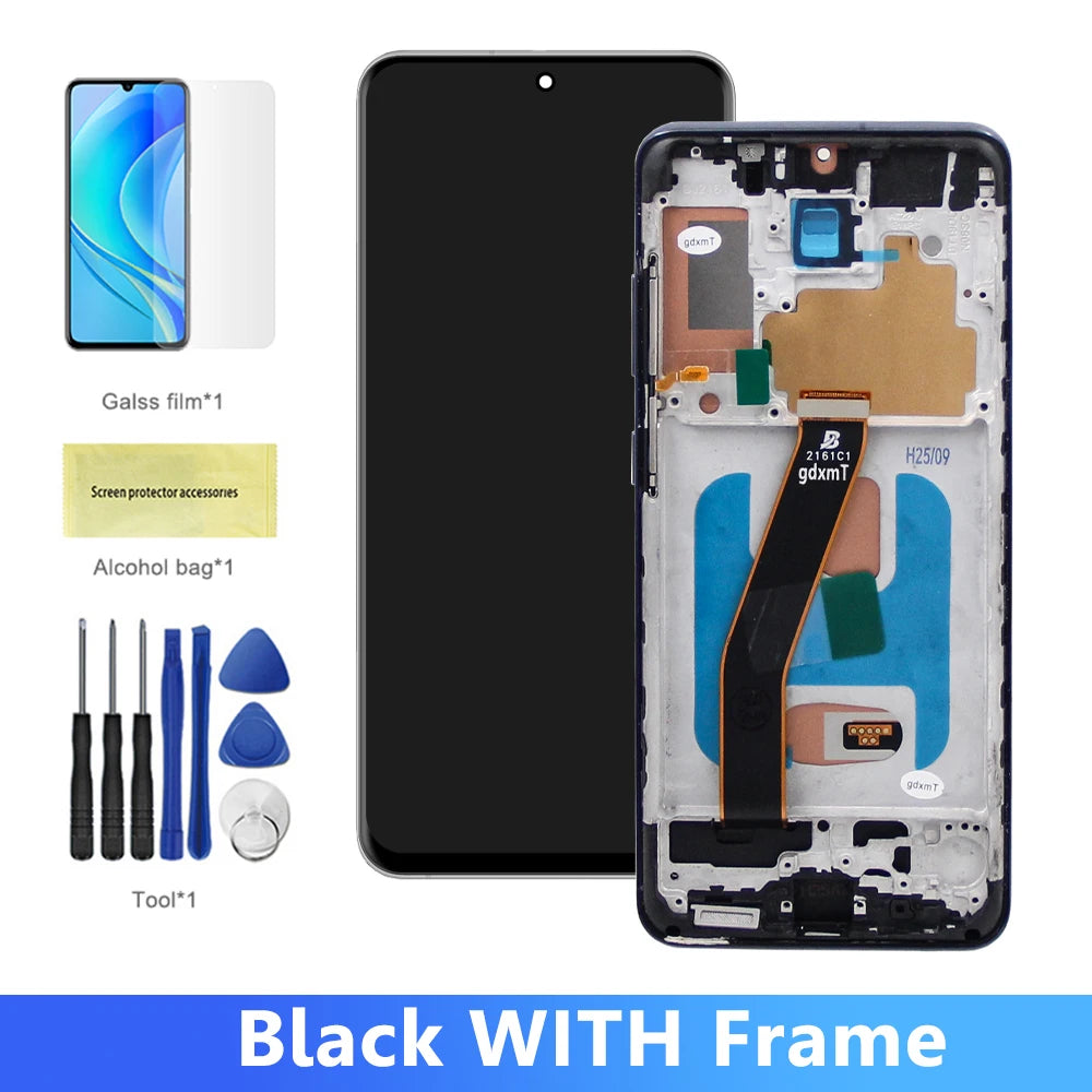 Super Screen S20 4G G980F G980F/DS Display Screen for Samsung Galaxy S20 Lcd Display Digital Touch Screen With Frame Replacement Samsung phone repair parts