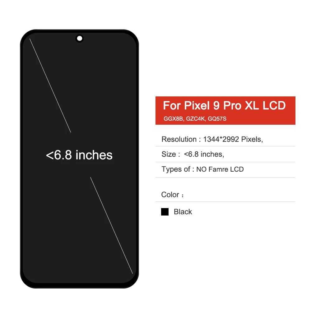 For Google Pixel 9 Pro XL LCD Display Screen Touch Digitizer Assembly Replacement For Google GGX8B GZC4K GQ57S LCD Google phone repair parts