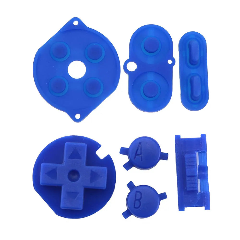 1Set For Gameboy Color GBC Silicone Rubber Conductive Button & Colorful Plastic D Pads A B Power ON OFF Buttons Keypads Game console repair parts