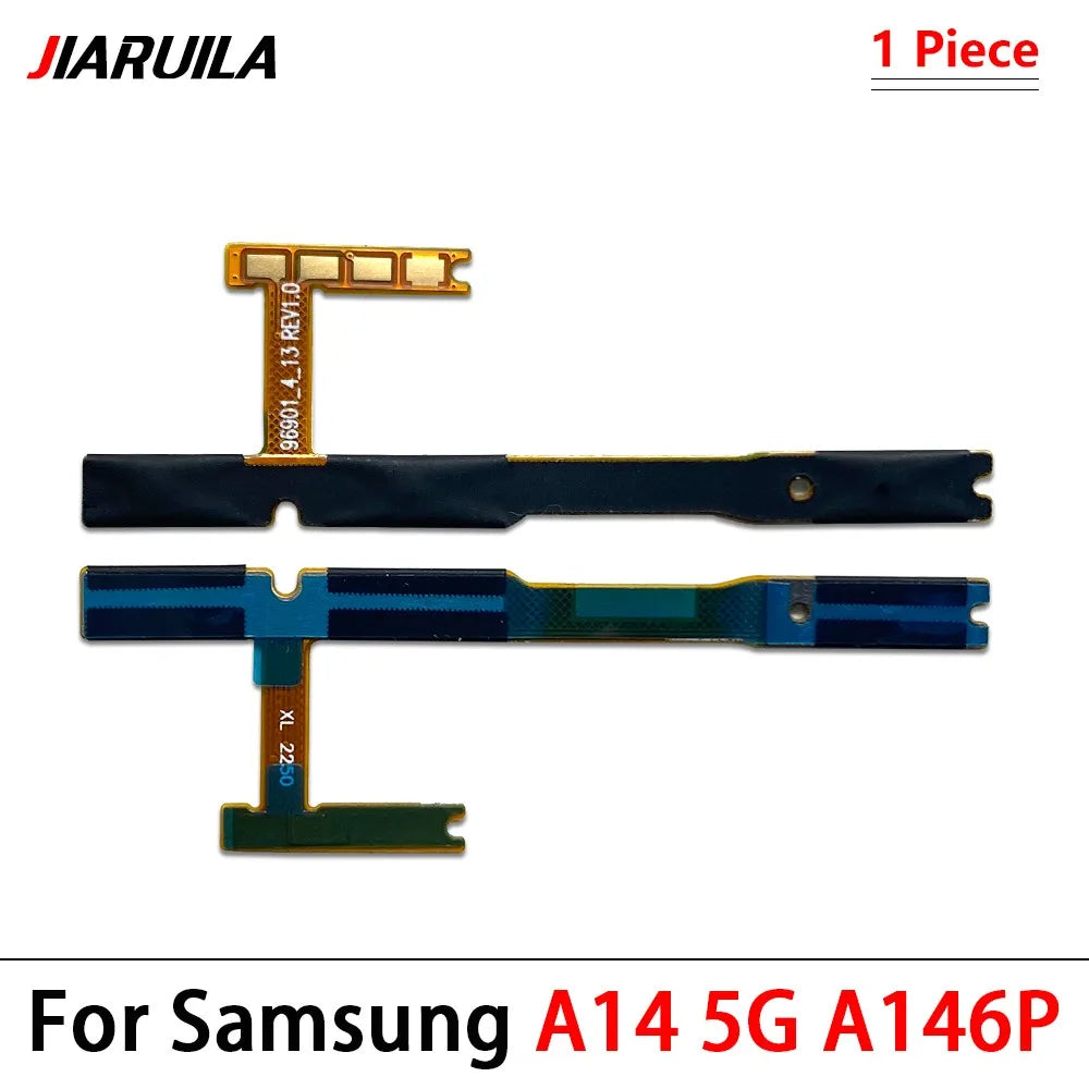 10Pcs, Power Switch On Off Button Volume Key Button Flex Cable For Samsung A04 A04s A04E A14 4G 5G A145F A145P A146P A146B Samsung phone repair parts