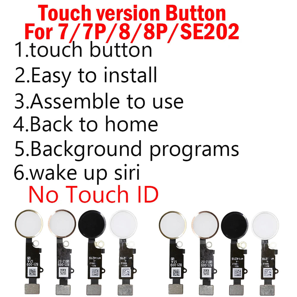 5pcs/lot Touch Version Home Button Flex For iPhone 7 8 Plus SE YF Universal Back Return Function Solution iPhone phone repair parts