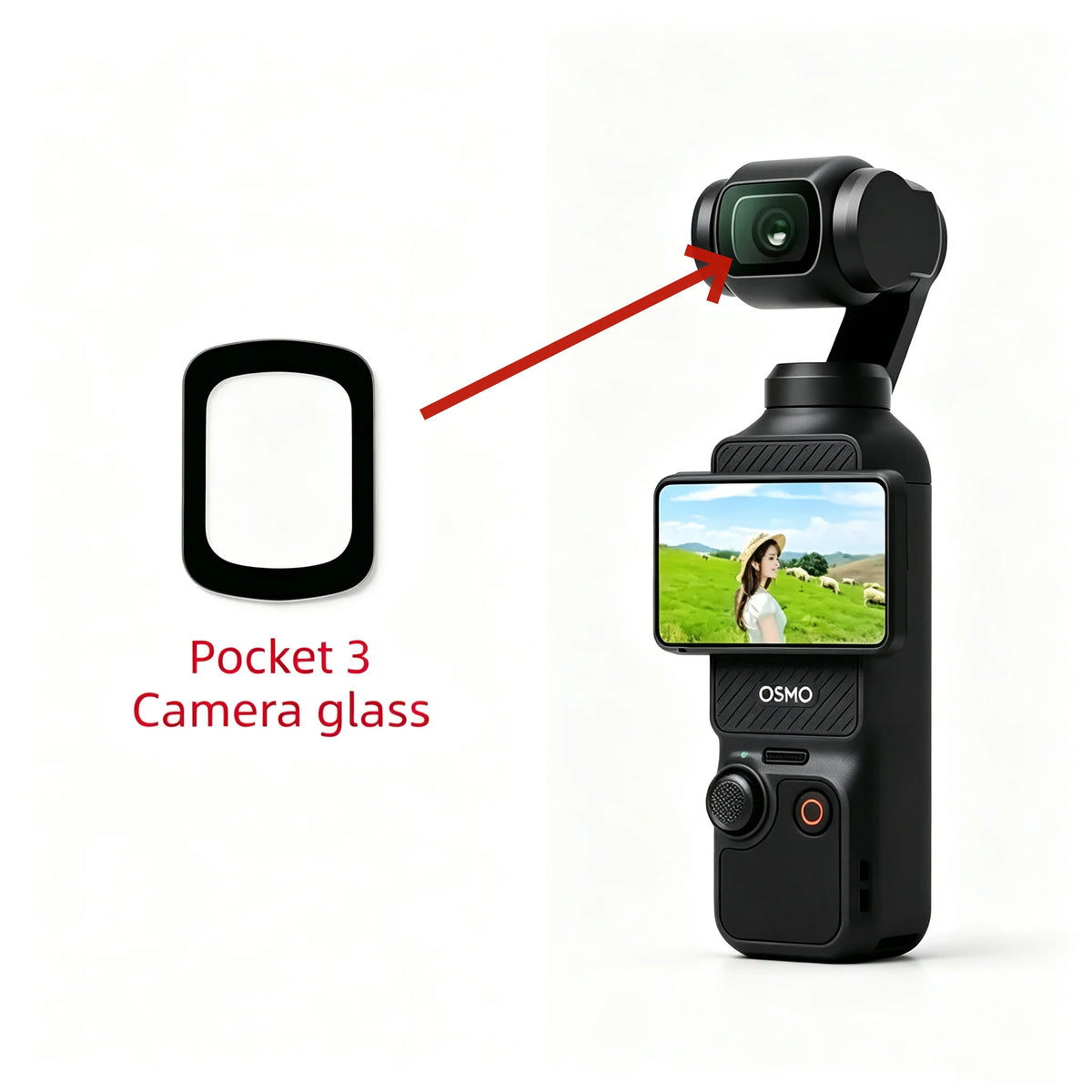 New Gimbal Camera Glass for DJI OSMO Pocket 3 Gimbal Glass Repair Parts  DJI repair parts
