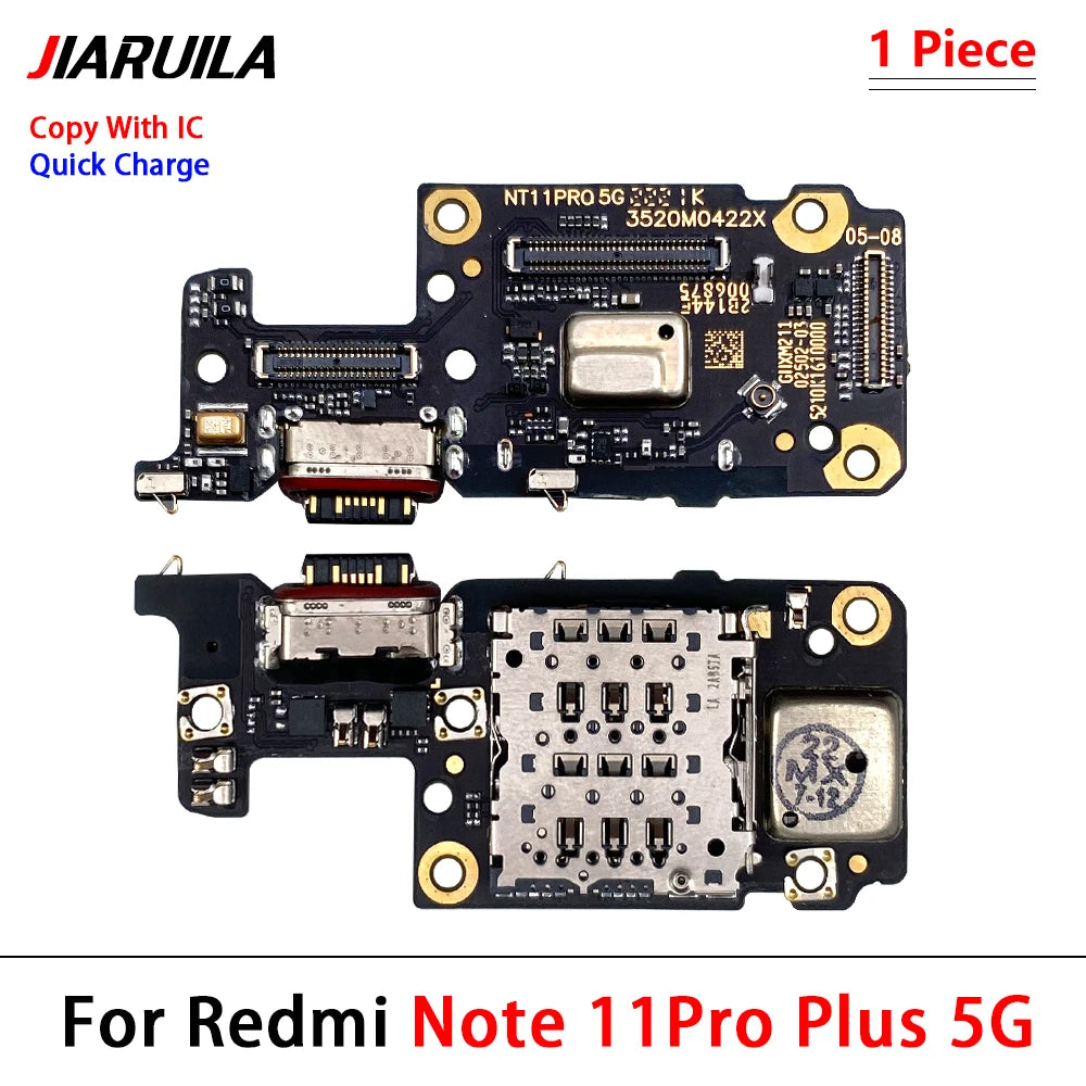 New For Xiaomi Redmi Note 11 Pro Plus 5G USB Charging Port Mic Microphone Dock Connector Board Flex Cable  Xiaomi  Xiao mi phone repair parts