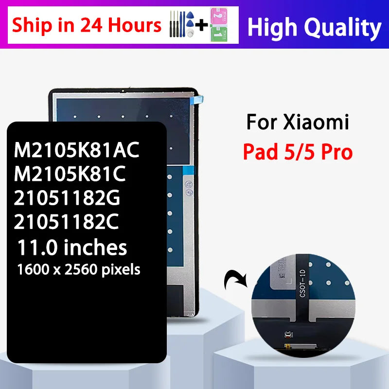 11.0" For Xiaomi Pad 5 21051182G 21051182C LCD Display Touch Screen Replacement For Mi Pad 5 Pro M2105K81AC M2105K81C Tablet repair parts