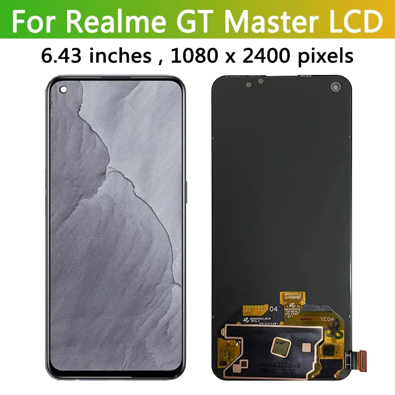 Super AMOLED for Oppo Realme GT Master Edition RMX3363, RMX3360 Pantalla LCD Display Touch Panel Screen Digitizer Assembly Oppo phone repair parts Realme phone repair parts