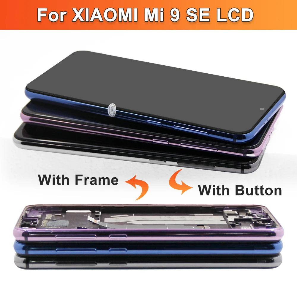 Display Screen for Xiaomi Mi 9 SE Lcd Display Touch Screen Digitizer with Frame For Xiaomi Mi 9SE Mi9 SE M1903F2G Replacement Xiaomi phone repair parts