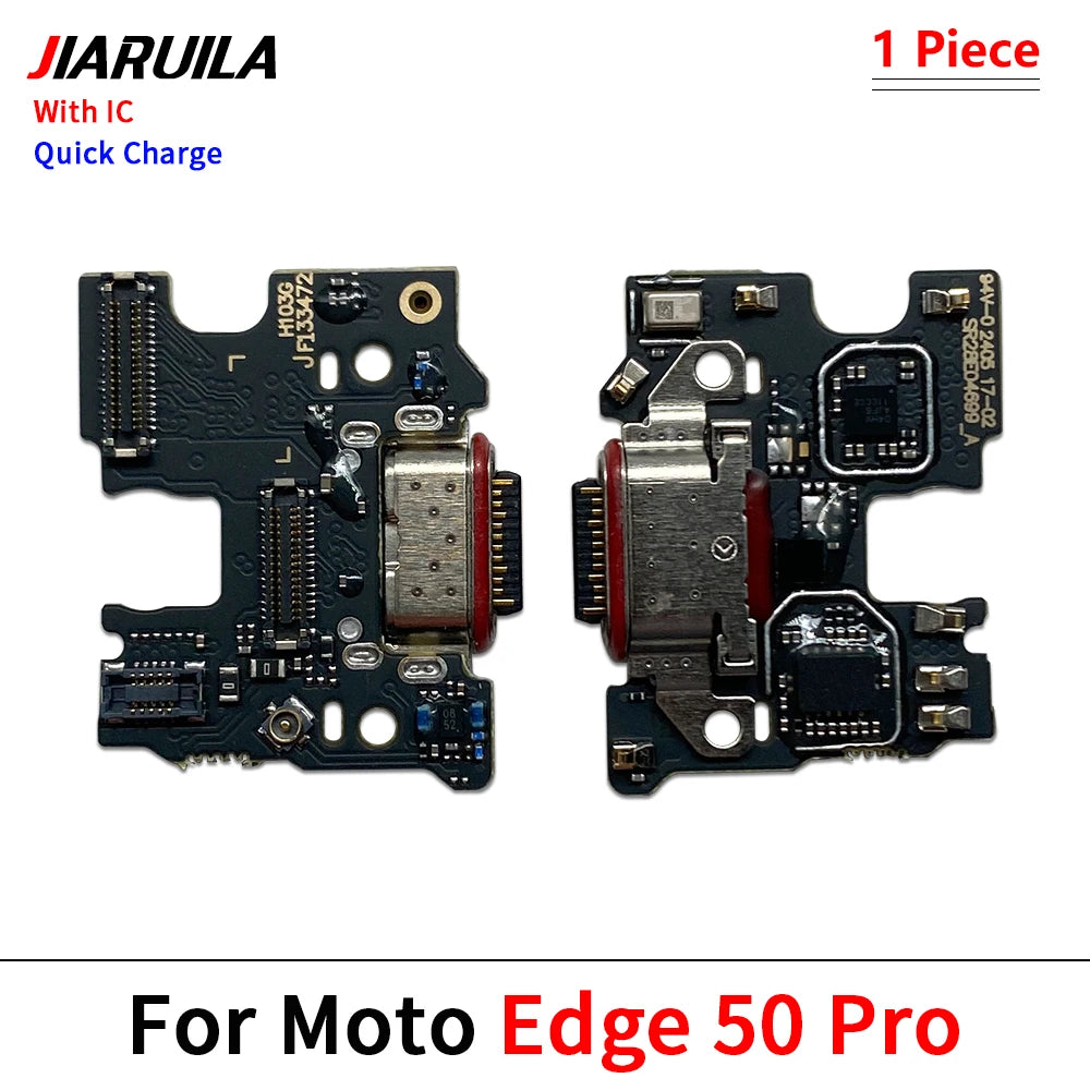10Pcs, USB Charge Port Jack Dock Connector Charging Board Flex Cable For Motorola Moto Edge 50 Neo Fusion Pro Motorola phone repair parts