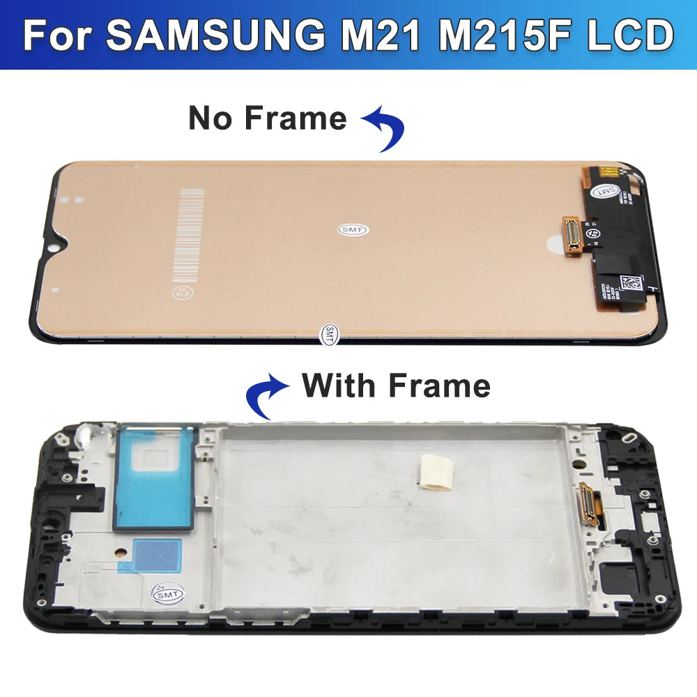 TFT M21 For Samsung M21 2020 M215 M215F M215F/DS LCD Display Touch Screen Digitizer Assembly Replacement  LCD With Frame Samsung phone repair parts
