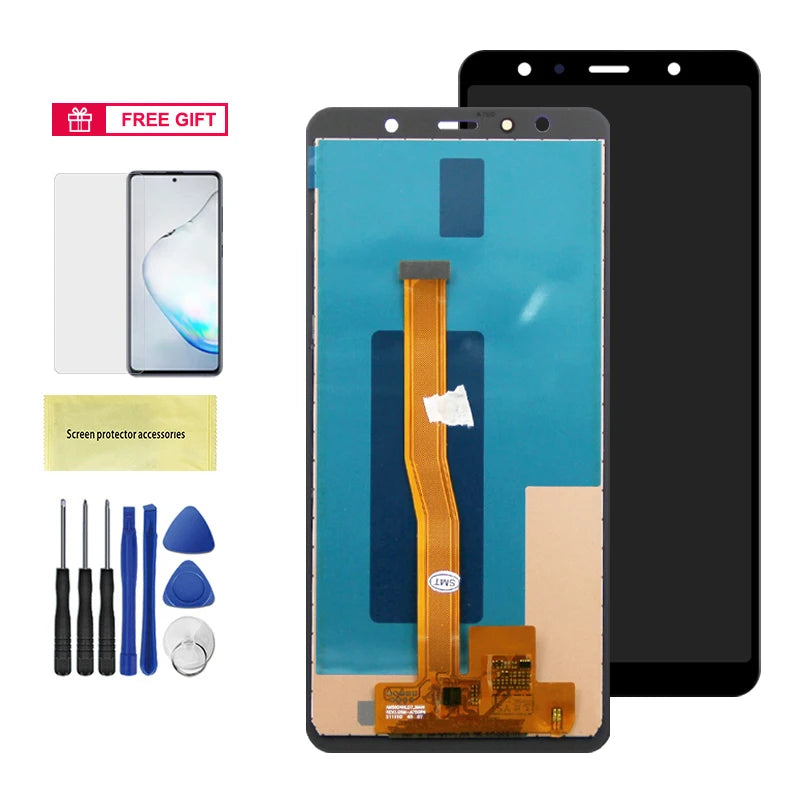 A750 A750F A750FN/DS Display Screen With Frame Replacement, for Samsung Galaxy A7 2018 Lcd Display Digital Touch Screen Assembly Samsung phone repair parts