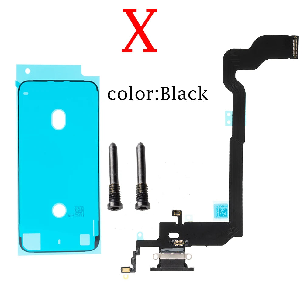 1set Charging Flex Cable for iPhone 7 8 Plus X XS Max XR Charger Dock Connector USB Port Repair Part iPhone phone repair parts