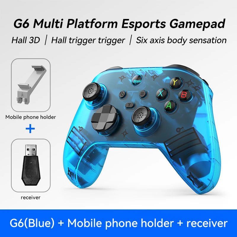 G6 Wireless Mobile Game Controller with Hall Trigger and Hall Joystick Supporting Switch/PC/Android/iOS Game console Accessories