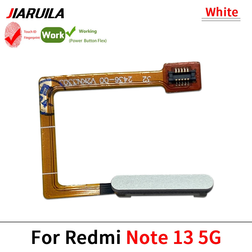 New For Xiaomi Redmi Note 13 Pro Plus 4G 5G Home Button Fingerprint Sensor Flex With Power Key Button Flex Cable  Xiaomi  Xiao mi phone repair parts