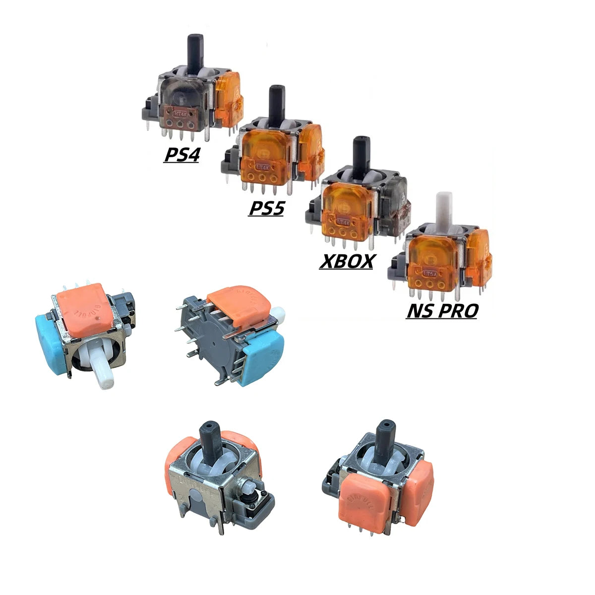 10/20PCS GINFULL DS13 MAX 2nd Angle TMR Magnetic Resistance Joystick For PS4 PS5 Xbox TMR Electromagnetic 3D Analog Joysticks Game console repair parts