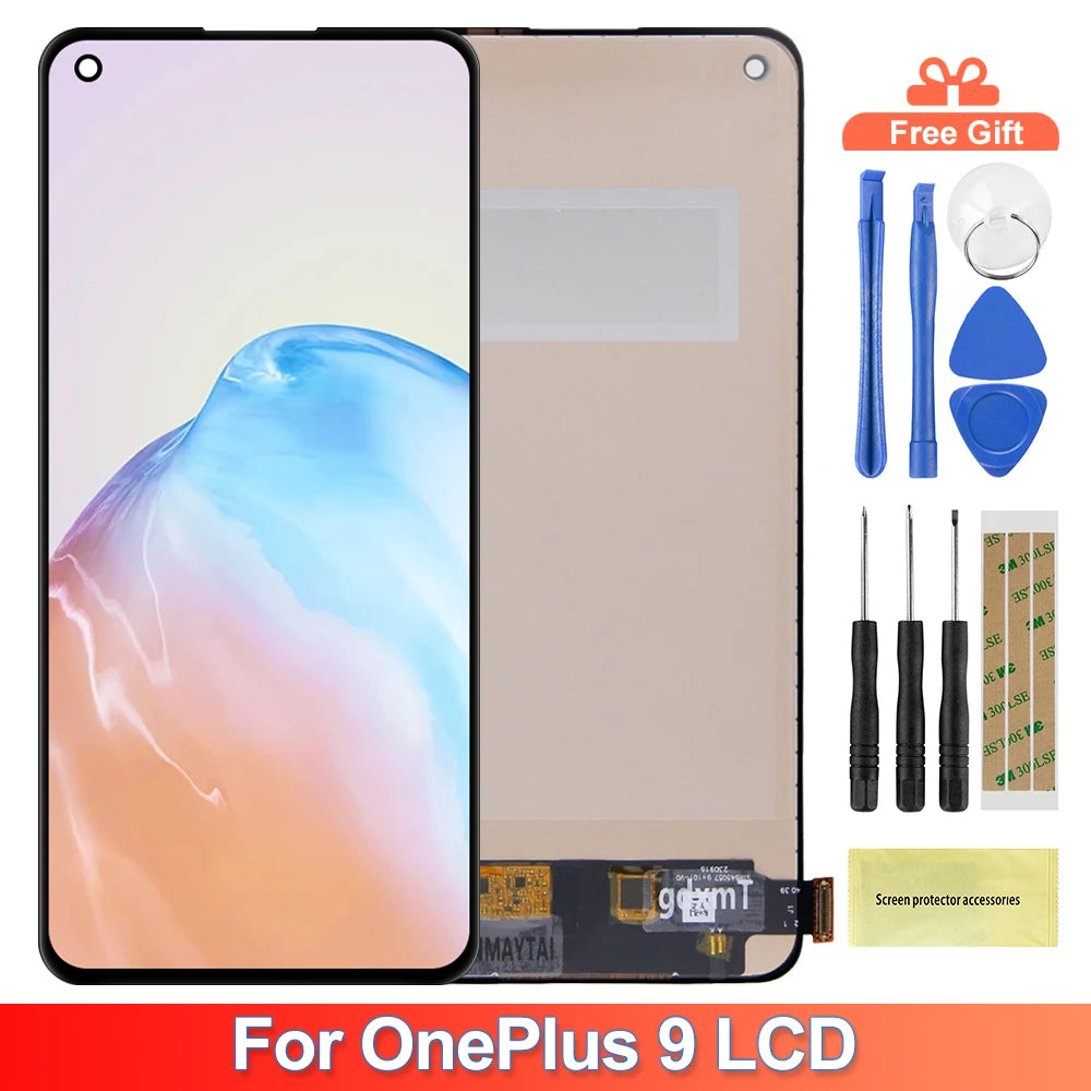 6.55'' For OnePlus 9 LE2113 LE2111 LE2110 LE2117 LE2115 LCD Display Touch Screen 1+9 Digitizer Assembly Replacement Parts Oneplus phone repair parts