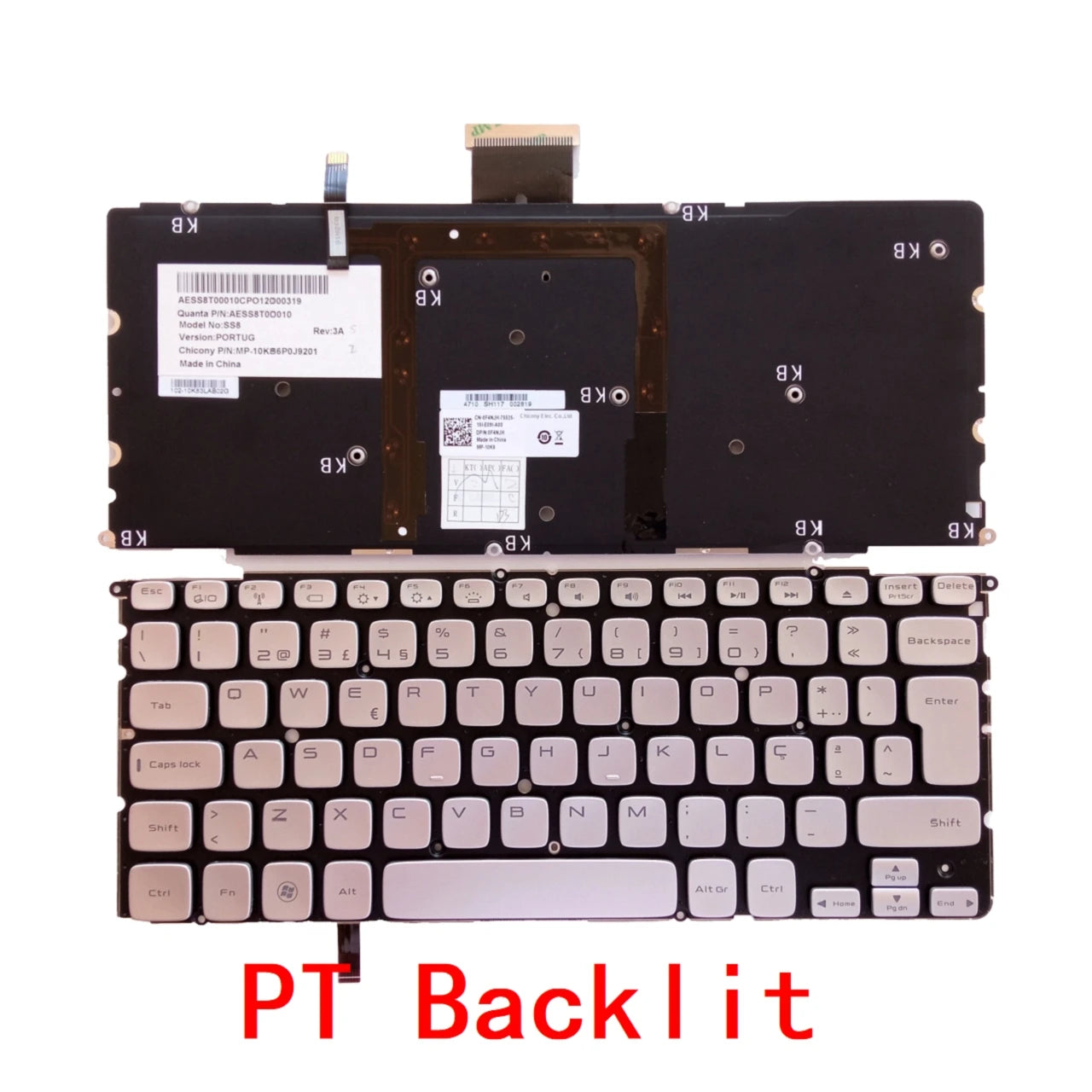 New UI Spanish Arab Portuguese Laptop Backlit Keyboard For Dell XPS 14Z L412z 15z L511z L512Z P24G Notebook PC ReplacementDell laptop repair parts