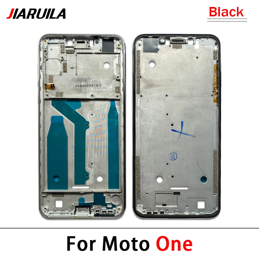 New For Motorola Moto One Action Visoin Fusion Plus Hyper Macro Front Housing LCD Display Bezel Middle Frame Motorola phone repair parts