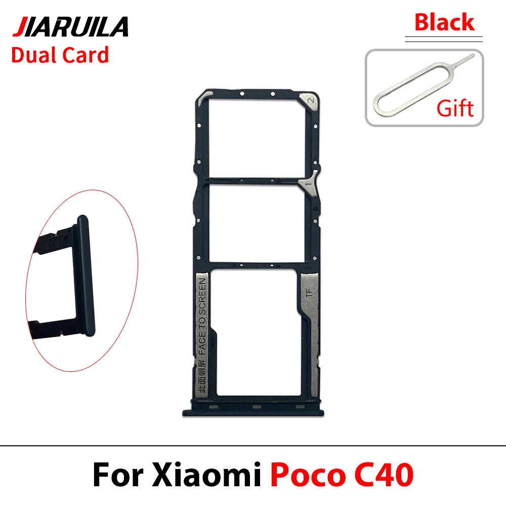 New For Xiaomi Poco C40 C71 C65 C75 C85 SIM Card Slot SD Card Tray Holder Adapter  Xiaomi  Xiao mi phone repair parts
