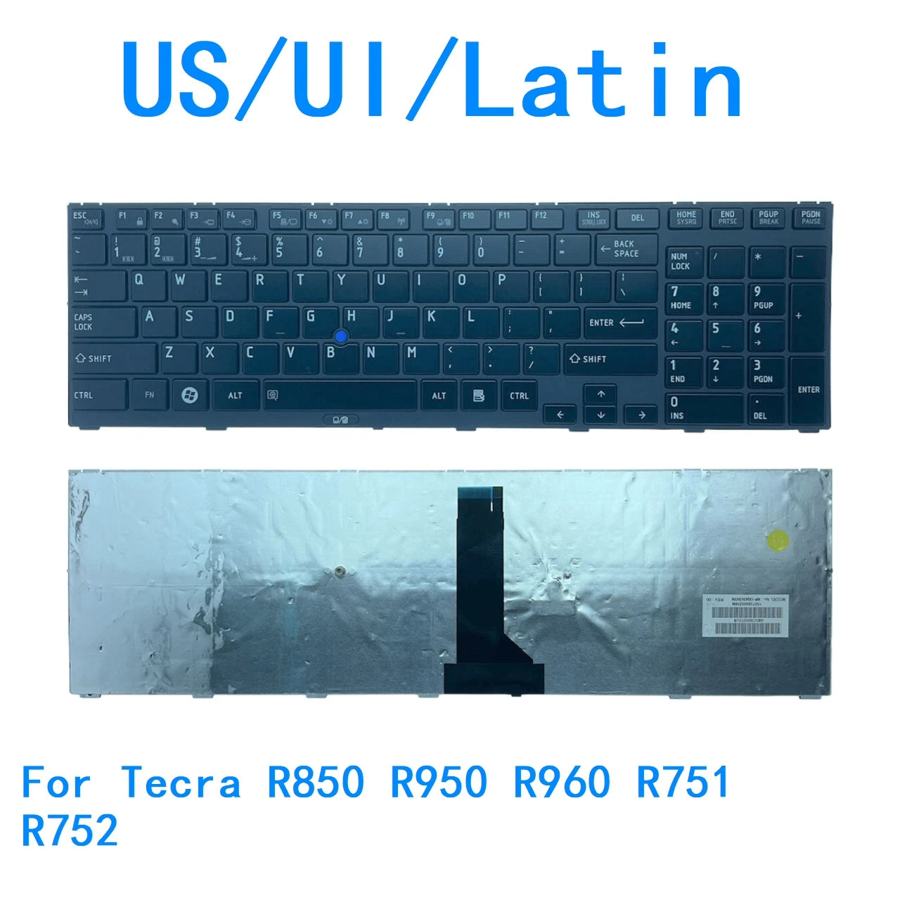 New US UI Latin language  Keyboard For Toshiba Tecra R850 R950 R960 R751 R752 Notebook PC Replacement Keyboard