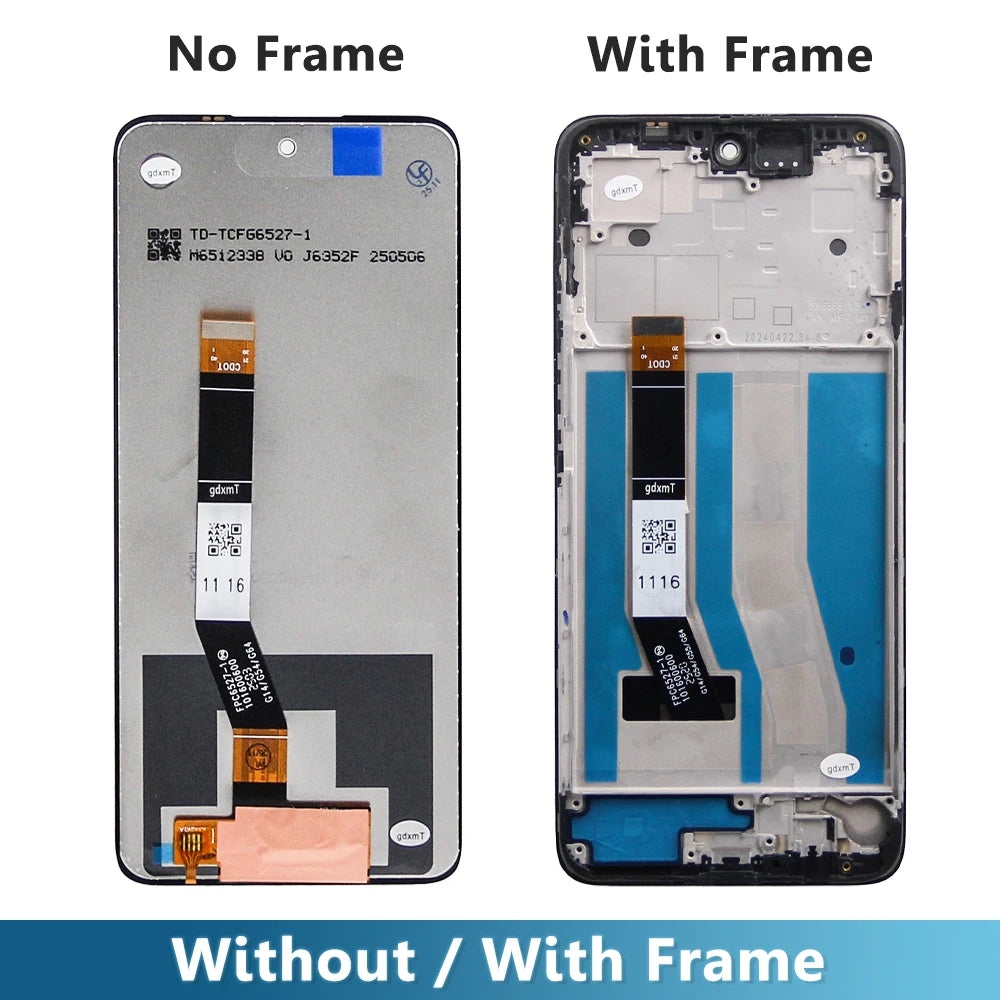For Motorola Moto G54 LCD Display Touch Screen Frame Digitizer Full Assembly for Motorola Moto G54 XT2343 XT2343-1-2-5 Motorola phone repair parts