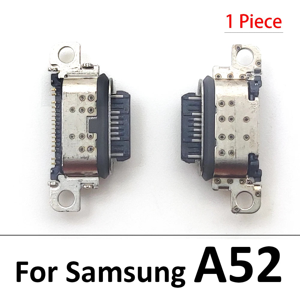 10Pcs USB jack socket connector charger Charging Port For Samsung A02s A22 A32 A52 A72 A03 Core A03s A33 A73 A53 4G 5G Samsung phone repair parts