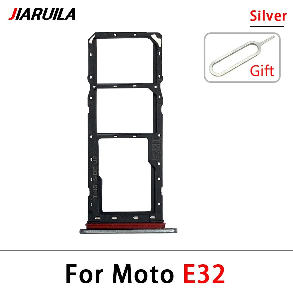 New For Motorola Moto E13 E32 E22 E22i Micro Nano SIM Card Holder Tray Slot Holder Adapter Socket Motorola phone repair parts