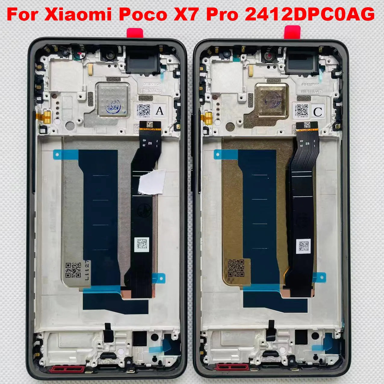 6.67'Amoled Original 120Hz For Xiaomi Poco X7 5G 24095PCADG/ X7 Pro 5G LCD 2412DPC0AG 2412DPC0AI Display Frame Touch Screen  OnePlus phone repair parts