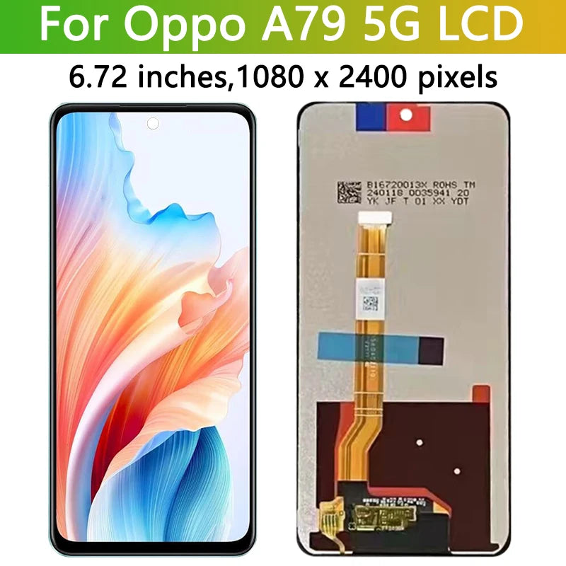 6.72" IPS For OPPO A79 5G LCD Display Touch Screen Digitizer Assembly A79 CPH2553 CPH2557 Display Screen With Frame Replacement Oppo phone repair parts Realme phone repair parts