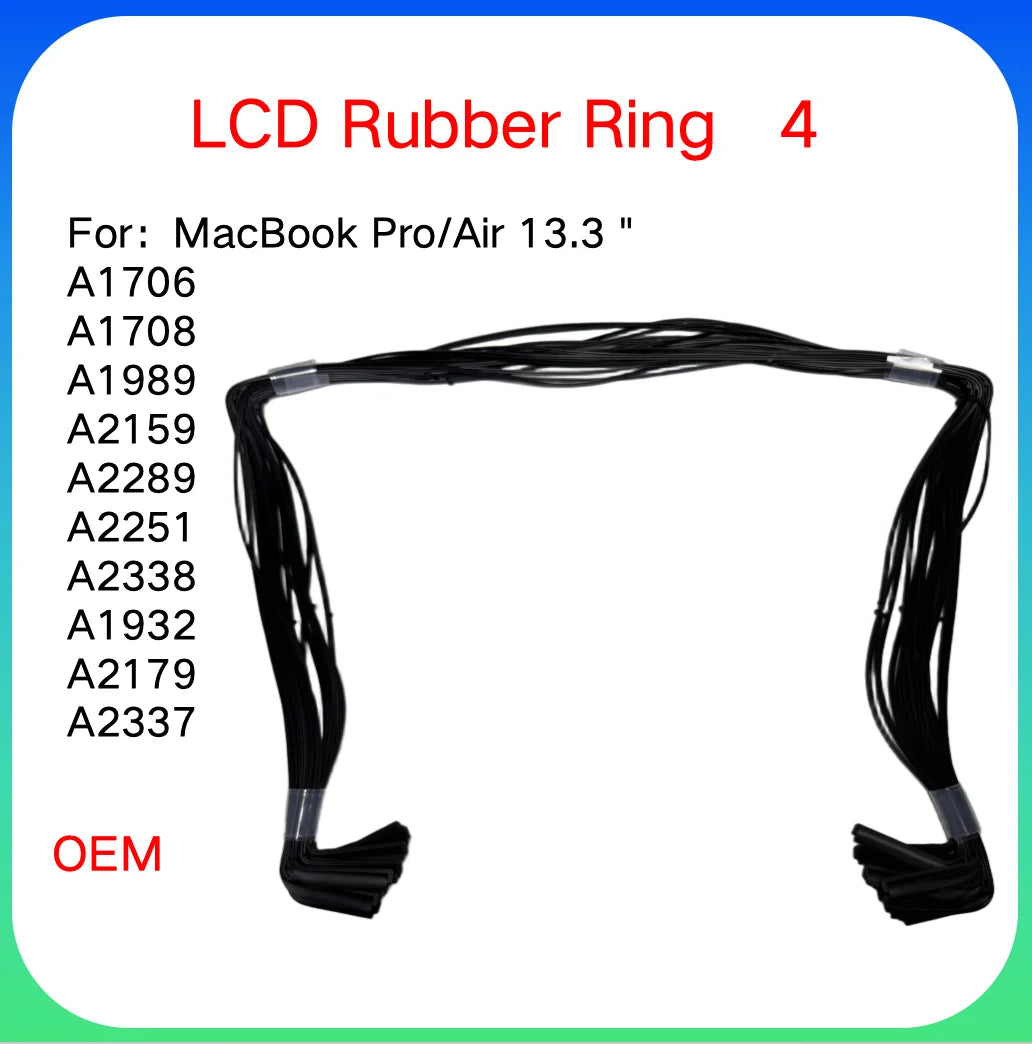 MacBook LCD Screen Rubber Bezel Ring A1706 A1989 A1707 A2141 A2338 A2337 A1932 A2442 A2485 A2681 A2941 A3404 Middle Frame Seal Macbook repair parts