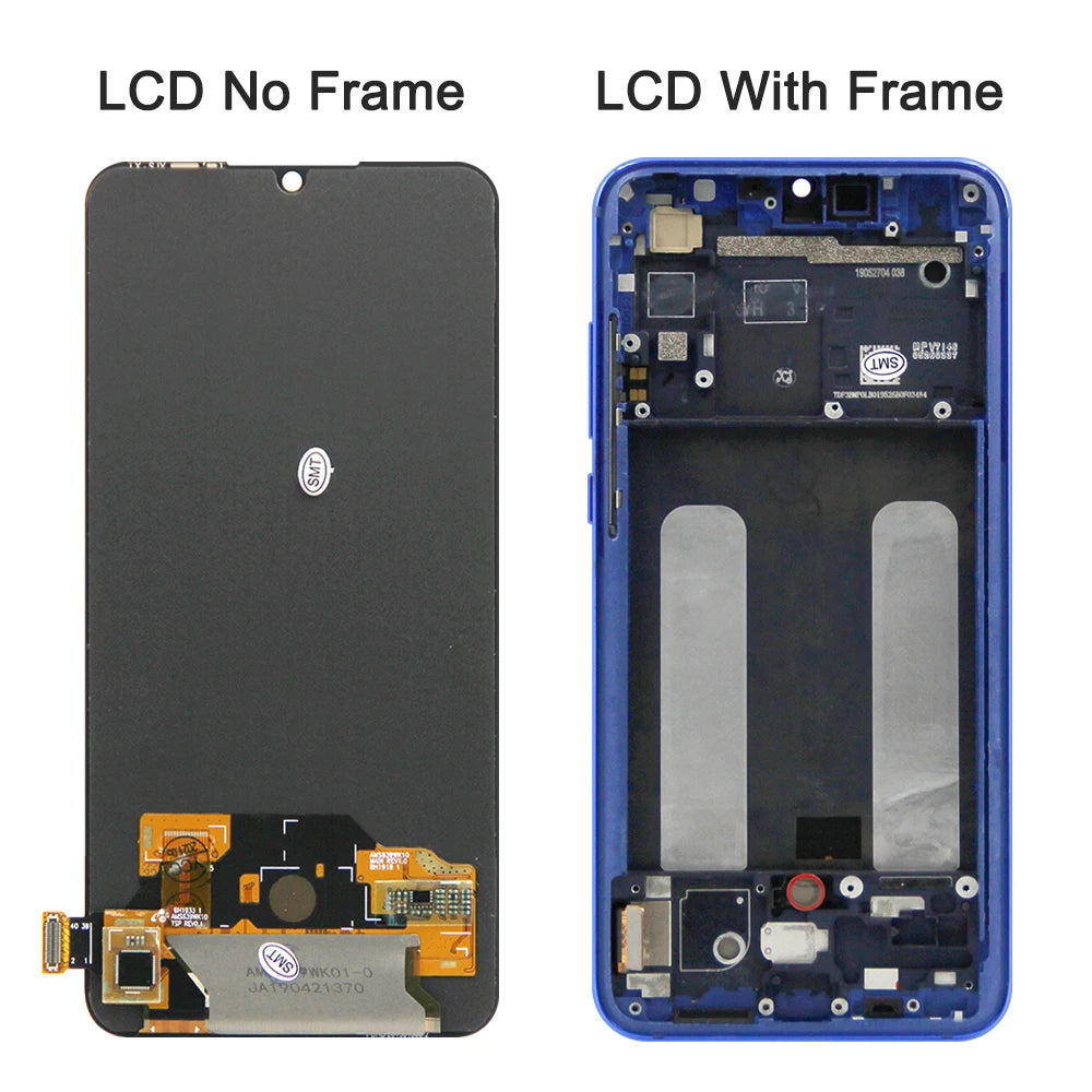 6.39" Amoled Screen for Xiaomi Mi 9 Lite LCD Display Digital Touch Screen Assembly with Frame for Mi CC9 Replacement M1904F3BG Xiaomi phone repair parts